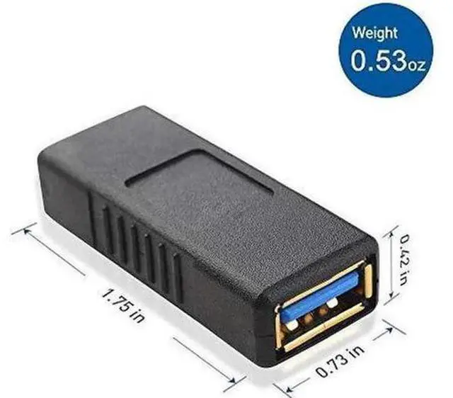 Alt view image 4 of 7 - 2-Pack USB 3.0 Coupler USB Female to Female Adapter Gender Changer