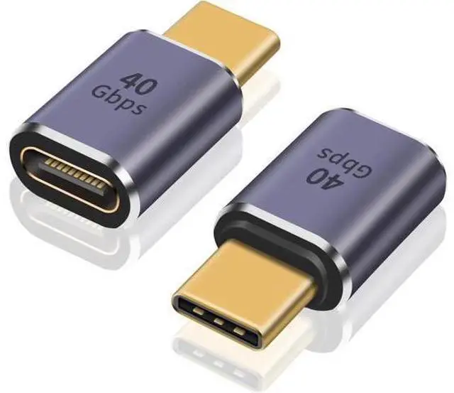 Main image of USB C Extender Adapter 2-Pack, 8K@60Hz & 40Gbps Data USB C Male to Female Extension Adapter, 100W Charging Type C Extender Thunderbolt 4 Connector for iPhone, MacBook Pro