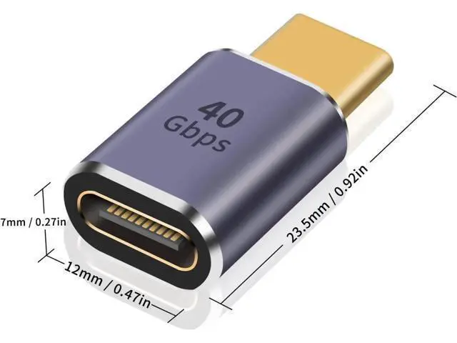 Alt view image 4 of 7 - USB C Extender Adapter 2-Pack, 8K@60Hz & 40Gbps Data USB C Male to Female Extension Adapter, 100W Charging Type C Extender Thunderbolt 4 Connector for iPhone, MacBook Pro