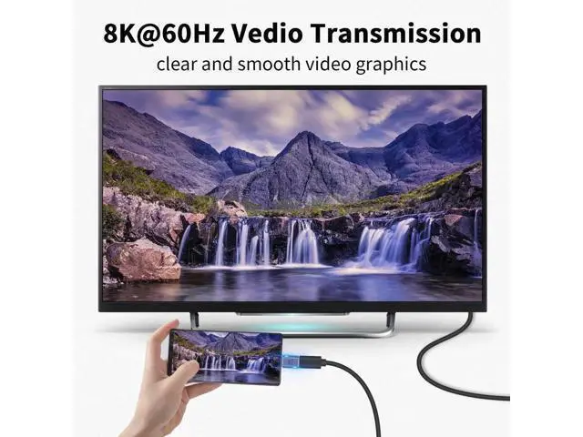 Alt view image 5 of 7 - USB C Extender Adapter 2-Pack, 8K@60Hz & 40Gbps Data USB C Male to Female Extension Adapter, 100W Charging Type C Extender Thunderbolt 4 Connector for iPhone, MacBook Pro