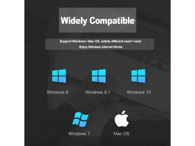 Alt view image 2 of 7 - 650Mbps USB WiFi 802.11AC Adapter 2.4GHz/5GHz Dual Band Wireless USB Ethernet Adapter Receiverfor PC Windows, MacOS