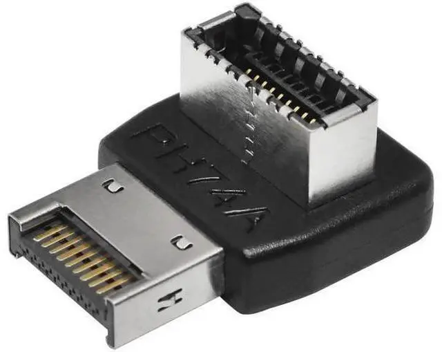 Main image of Right Angle USB Type E Adapter USB3.1 Type E Header Converter 90 Degree Steering Elbow for Computer Motherboard (PH74A)
