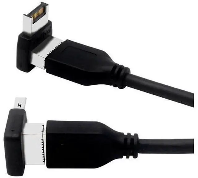 Alt view image 4 of 6 - Right Angle USB Type E Adapter USB3.1 Type E Header Converter 90 Degree Steering Elbow for Computer Motherboard (PH74A)