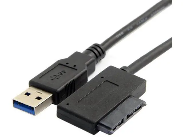 Alt view image 2 of 7 - USB 3.0 to SATA 7+6 13pin Slimline Sata Adapter Cable 5Gbps Compatible for Laptop CD DVD ROM Optical Drive