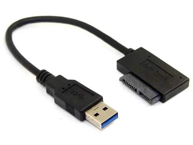 Alt view image 3 of 7 - USB 3.0 to SATA 7+6 13pin Slimline Sata Adapter Cable 5Gbps Compatible for Laptop CD DVD ROM Optical Drive