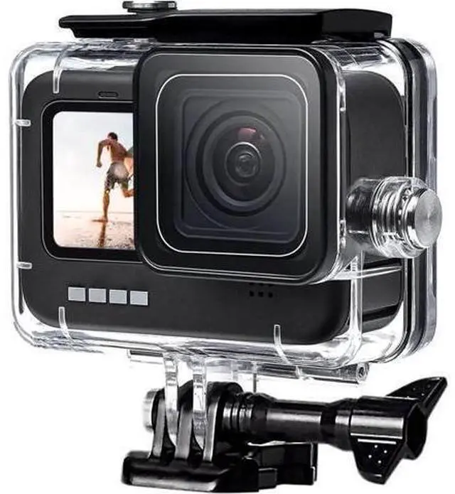 Main image of 60M Waterproof Case for GoPro Hero 12 Black / Hero 11 Black / Hero 10 Black / Hero 9 Black, Protective Underwater Dive Housing Shell with Bracket Accessories for Go Pro Hero 12 11 10 9 Action Camera