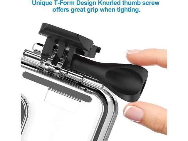 Alt view image 4 of 7 - Waterproof Case for GoPro Hero 12 / Hero 11 / Hero 10 / Hero 9 Black, 60M/196FT Underwater Protective Dive Housing Shell with Bracket Mount Accessories for Go Pro Hero 12/11/10/9 Action Camera