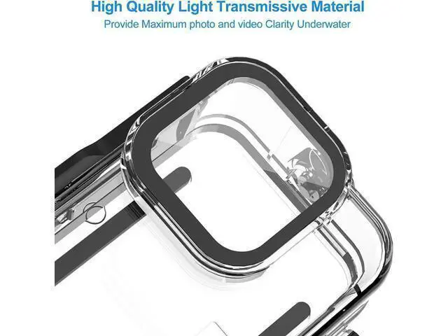 Alt view image 6 of 7 - Waterproof Case for GoPro Hero 12 / Hero 11 / Hero 10 / Hero 9 Black, 60M/196FT Underwater Protective Dive Housing Shell with Bracket Mount Accessories for Go Pro Hero 12/11/10/9 Action Camera