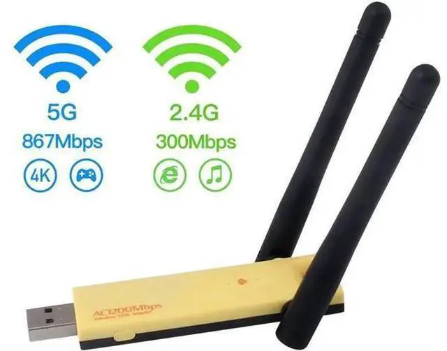 Main image of Dual Band 802.11ac Wifi Adapter Wireless USB 1200Mbps Lan USB3.0 Ethernet High Speed Network Card 2.4G 5G Antenna For Laptop PC