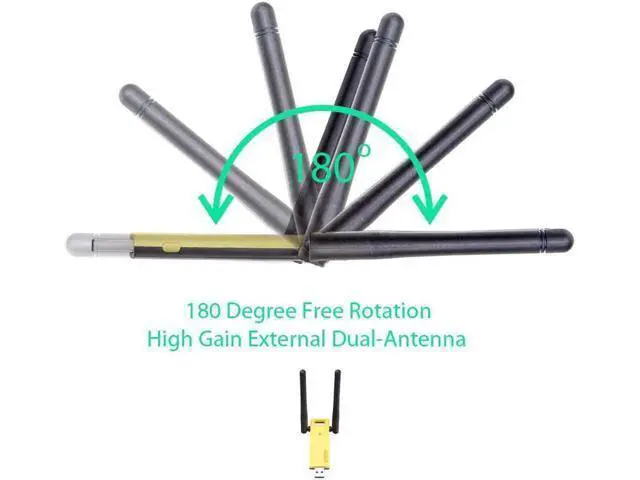 Alt view image 6 of 7 - Dual Band 802.11ac Wifi Adapter Wireless USB 1200Mbps Lan USB3.0 Ethernet High Speed Network Card 2.4G 5G Antenna For Laptop PC