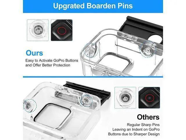 Alt view image 7 of 7 - Waterproof Case for GoPro Hero 12 / Hero 11 / Hero 10 / Hero 9 Black, 60M/196FT Underwater Protective Dive Housing Shell with Bracket Mount Accessories for Go Pro Hero 12/11/10/9 Action Camera