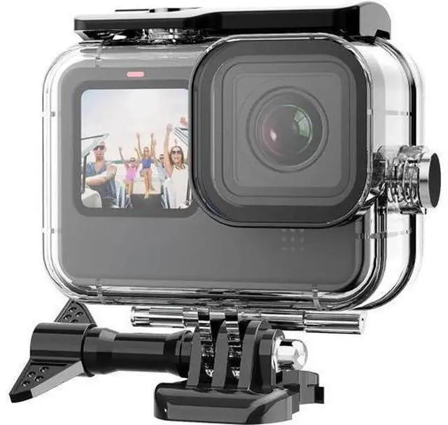 Main image of Waterproof Case for GoPro Hero 12 Hero 11 Hero 10 Hero 9 Black, Underwater Dive Case Housing Shell Supports 60M/196FT Deep Diving Scuba Snorkeling with Bracket Screw GoPro Accessories