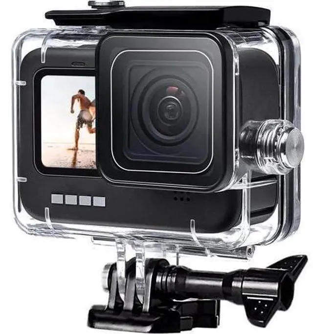 Main image of 60M Waterproof Case for GoPro Hero 10 Black / Hero 9 Black, Protective Underwater Dive Housing Shell with Bracket Accessories for Go Pro Hero10 Hero9 Action Camera