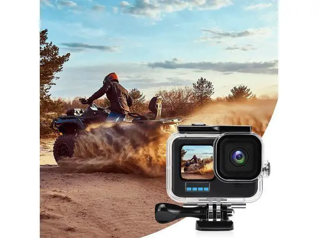 Alt view image 2 of 7 - Waterproof Case for GoPro Hero 12 / Hero 11 / Hero 10 / Hero 9 Black, 60M/196FT Underwater Protective Dive Housing Shell with Bracket Mount Accessories for Go Pro Hero 12/11/10/9 Action Camera
