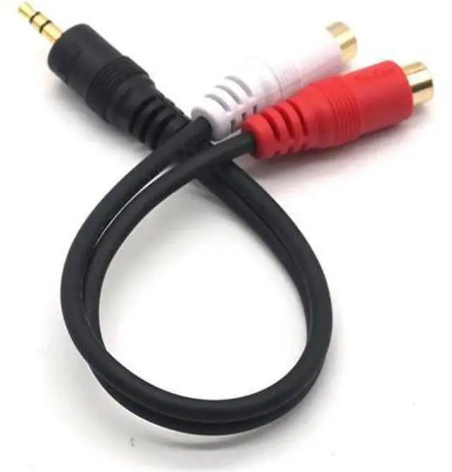 Alt view image 3 of 7 - 3.5mm Male Jack to 2 RCA Female Plug Adapter Cable Mini Stereo Audio Cable Headphone Y Cable