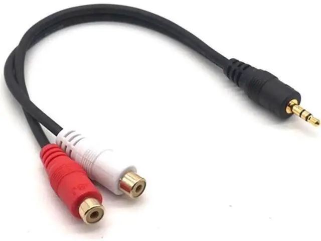 Alt view image 4 of 7 - 3.5mm Male Jack to 2 RCA Female Plug Adapter Cable Mini Stereo Audio Cable Headphone Y Cable
