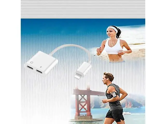 Alt view image 4 of 7 - 2 in 1 Lightning Headphone Jack and Charger Adapter for iPhone X XS MAX XR iPhone 8 7 6 Plus Converter AUX Female Audio and Charging Adaptor Cable Support Volume Control Call Sync Data