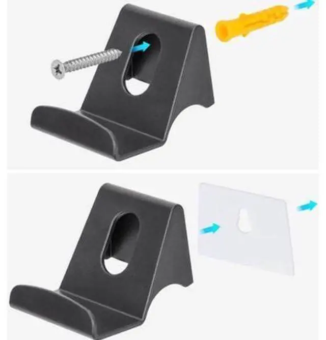 Alt view image 4 of 5 - 2 Pcs Wall Hanging Bracket Game Handle Controller Headset Hook Hanger For Nintendo PS5/Xbox/Switch Pro gamepad