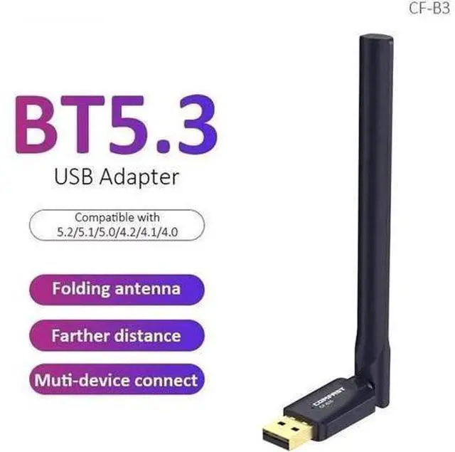 Main image of USB BT5.3 Adapter 2.4GHz Free Drive Bluetooth Dongle with External Antenna Data transfer Support Windows 8.1/10 /11