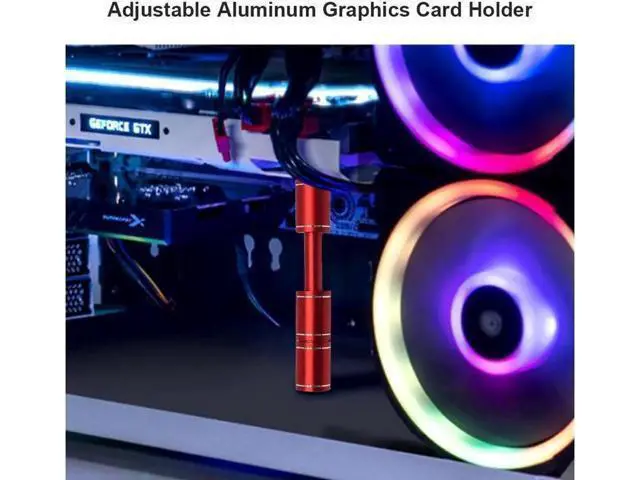 Alt view image 3 of 5 - Desktop Graphics Card Stand GPU Brace Support Aluminum Alloy Telescopic Video Card Holder Cooling Bracket For Desktop PC Case