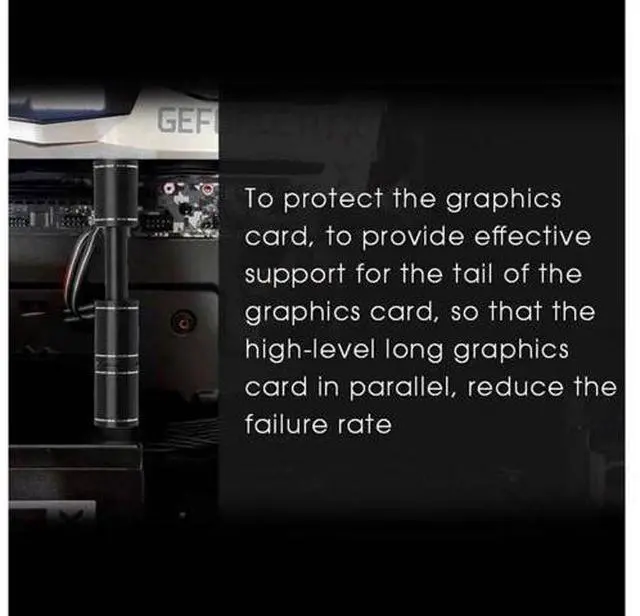 Alt view image 5 of 5 - Desktop Graphics Card Stand GPU Brace Support Aluminum Alloy Telescopic Video Card Holder Cooling Bracket For Desktop PC Case