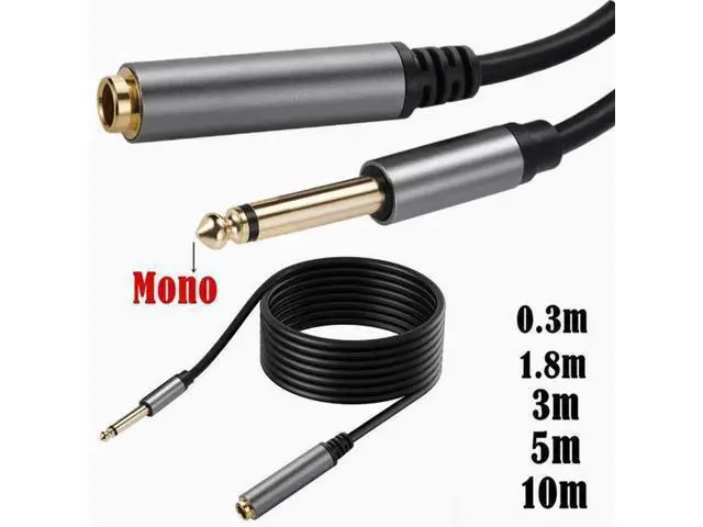 Alt view image 3 of 4 - 6.35mono dual channel male vowel extended guitar audio line amplifier microphone recording studio