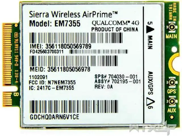 Alt view image 3 of 3 - Gobi5000 Sierra Wireless Airprime EM7355 LTE EVDO/HSPA WWAN NGFF unlock 4G Module SPS 704030 for HP Elitebook 820 840 850 G1 14