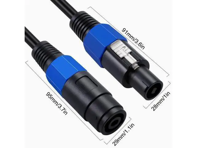 Alt view image 3 of 4 - Speakon a female to two male 8mm speaker cable Audio cable Ohm head cable 0.6² copper speaker connection cable