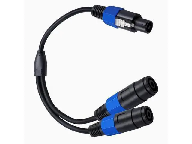 Alt view image 4 of 4 - Speakon a female to two male 8mm speaker cable Audio cable Ohm head cable 0.6² copper speaker connection cable