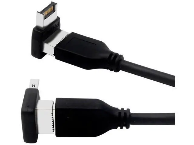Alt view image 3 of 5 - Computer Motherboard USB3.1 Type-E Interface 90-Degree Right Angle Bent Head with Shell PH74B Right Angle Bent Head USB E Adapter for Computer Motherboard