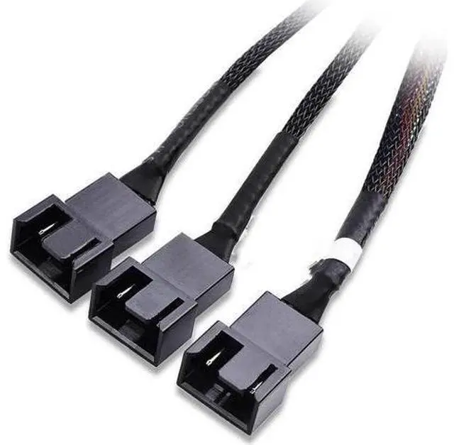 Alt view image 2 of 7 - 2-Pack 3 Way 4 Pin PWM Fan Splitter Cable - 12 Inches & PWM 4 Pin Fan Extension Cable