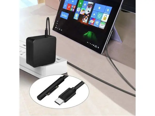 Alt view image 4 of 6 - Tech 15V Surface Connect to USB-C Charging Cable, Charges Microsoft Surface Pro 6 5 4 3, for 45W USB C PD Chargers, Surface Book, Surface Go, Surface Laptop, Works with 45W USB C PD Charger Adapter
