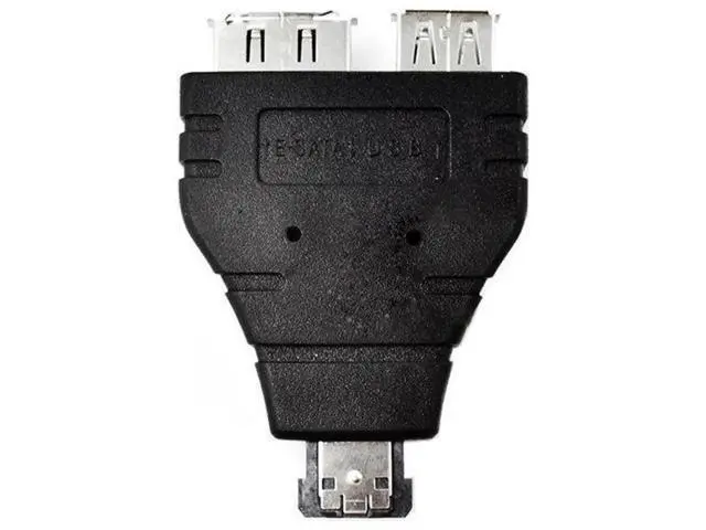 Alt view image 2 of 5 - Power eSATA To eSATA + USB Combo Splitter Converter Adapter Connector Hard Disk Cable Dual Port Converters Universal