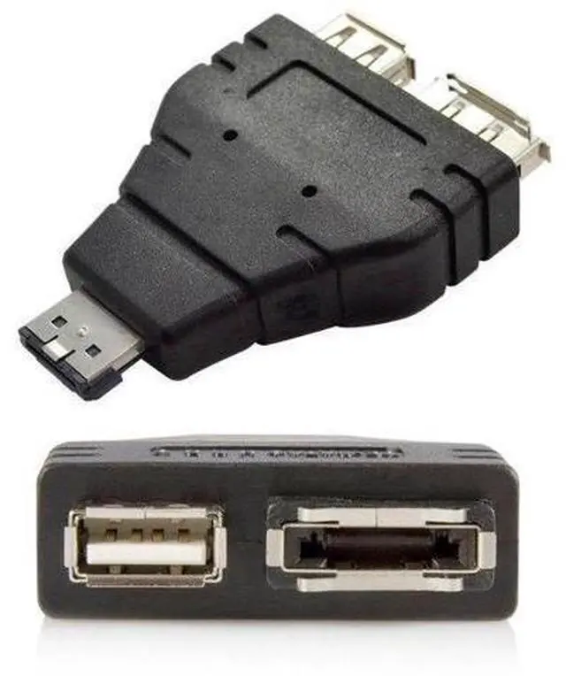 Main image of Power eSATA To eSATA + USB Combo Splitter Converter Adapter Connector Hard Disk Cable Dual Port Converters Universal