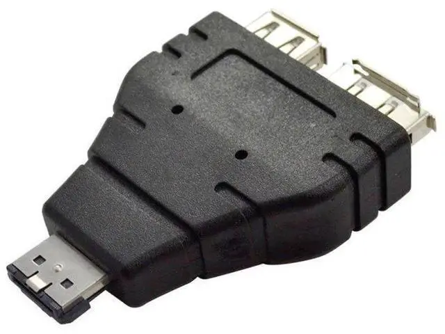 Alt view image 5 of 5 - Power eSATA To eSATA + USB Combo Splitter Converter Adapter Connector Hard Disk Cable Dual Port Converters Universal