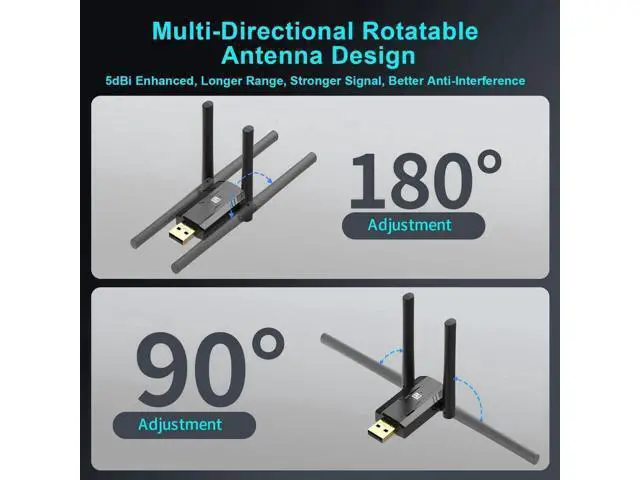 Alt view image 2 of 7 - USB Bluetooth 5.4 Adapter for PC Laptop, Long Range 492FT/150M Wireless Dongle Adaptor for Windows 11 10 8.1 7 Desktop, Plug and Play Bluetooth Mouse Keyboard Headphones Speaker Game Controller