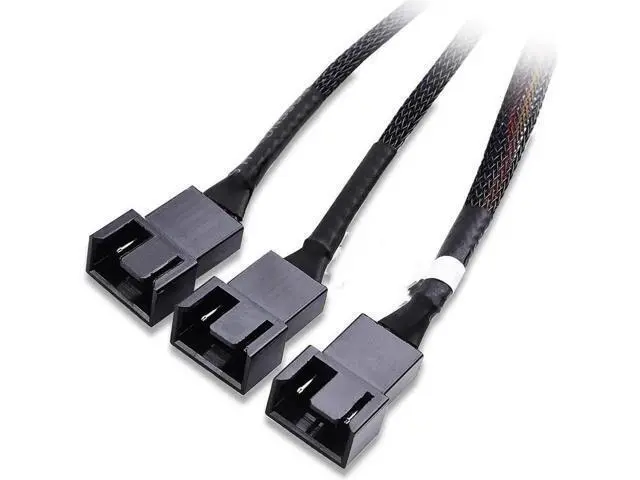 Alt view image 2 of 7 - 2-Pack 3 Way 4 Pin PWM Fan Splitter Cable - 12 Inches & PWM 4 Pin Fan Extension Cable