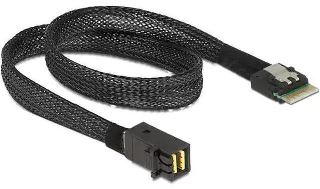 Main image of Slim Line SAS 4.0 SFF-8654 4i 38pin to HD Mini SAS 4i SFF-8643 36pin Cable 0.5M