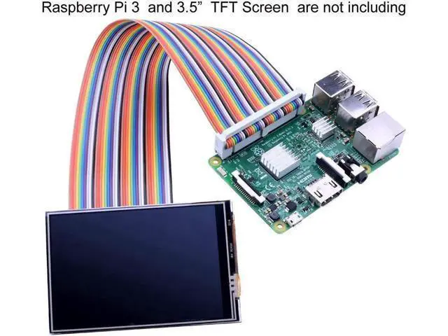 Alt view image 2 of 5 - Werleo 2 Packs Male to Female GPIO Ribbon Cable 40pin 8inch Breadboard Jumper Wires for Connection Raspberry Pi 3 2 Model B B+ with 3.5/5 inch TFT Touch Screen LCD Display