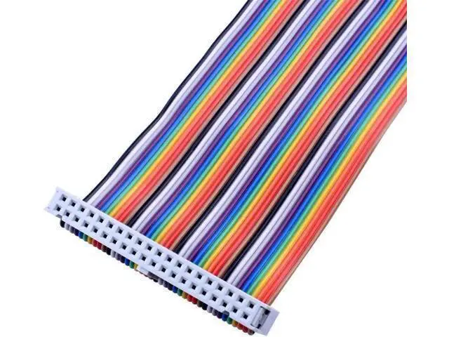 Alt view image 4 of 5 - Werleo 2 Packs Male to Female GPIO Ribbon Cable 40pin 8inch Breadboard Jumper Wires for Connection Raspberry Pi 3 2 Model B B+ with 3.5/5 inch TFT Touch Screen LCD Display