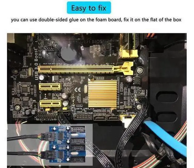 Alt view image 4 of 7 - Motherboard USB 9 Pin Header Hub Male 1 to 2/4 Female USB 2.0 Splitter Extension Cable, USB 9-pin Internal Cable 9 pin Connector Adapter for Port Multiplier (35cm)