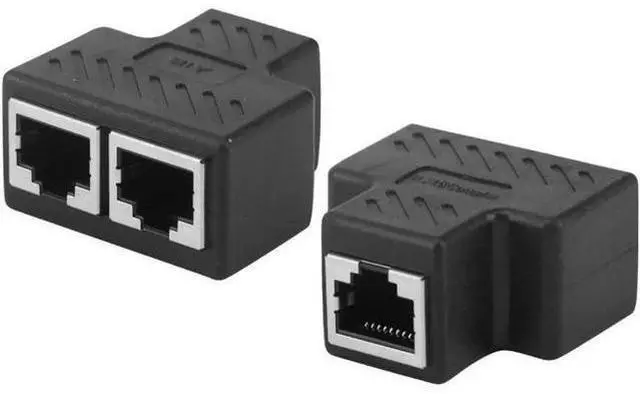 Main image of 2pcs PVC 1 To 2 High Speed Network Adapter RJ45 Mini Stable Signal Extension Laptop Computer LAN Splitter Home Office Universal