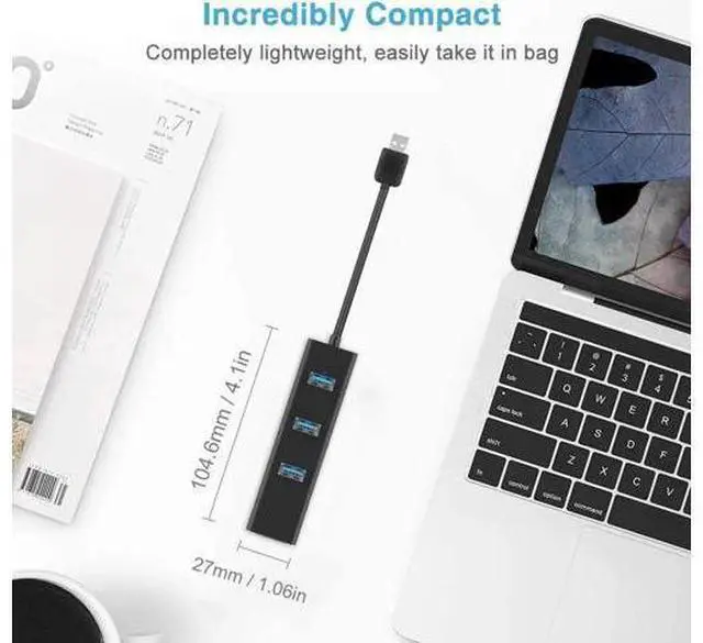 Main image of USB 3.0 Hub, Aluminum USB to Ethernet Adapter with 3 USB 3.0 ports and RJ45 Gigabit Network LAN Port - 3xUSB3.0 Splitter Ethernet Network Adapter for Windows 10, 8.1, 8, 7, Vista, XP, Linux, Mac OS X