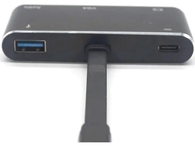 Alt view image 2 of 6 - USB Type-C HUB USB-C to HDMI 4K USB3.0 Audio VGA HUB Adapter