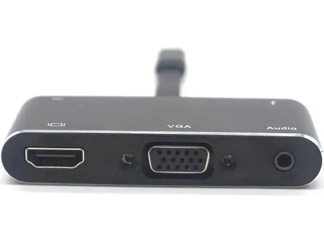 Alt view image 3 of 6 - USB Type-C HUB USB-C to HDMI 4K USB3.0 Audio VGA HUB Adapter