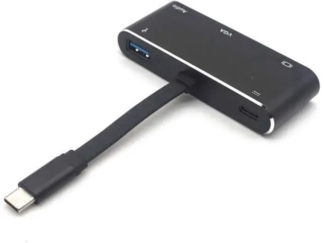 Alt view image 4 of 6 - USB Type-C HUB USB-C to HDMI 4K USB3.0 Audio VGA HUB Adapter