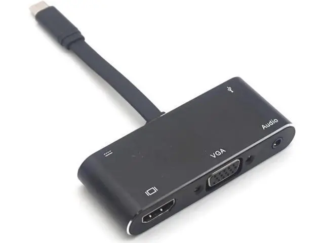 Alt view image 5 of 6 - USB Type-C HUB USB-C to HDMI 4K USB3.0 Audio VGA HUB Adapter