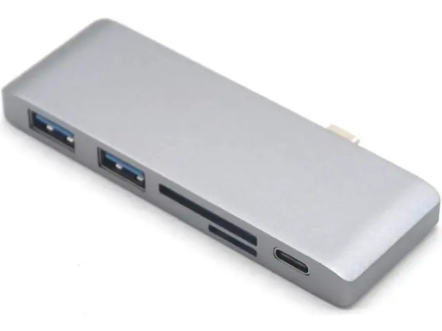 Alt view image 4 of 7 - 5 in1 USB C Hub Multiports USB Adapter for Macbook Pro Type C to USB3.0 SD TF Card Reader Adapter