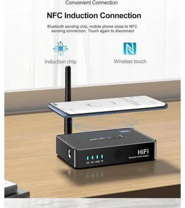 Main image of Bluetooth 5.1 Receiver Adapter for Home Stereo, Support RCA AUX 3.5mm for Speakers/Wired Speakers/Home Music Streaming Stereo System