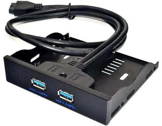 Main image of 19Pin 20 Pin 2 Port USB 3.0 Front Panel 3.5 inch USB3.0 Hub Expansion Cable Adapter Metal Bracket